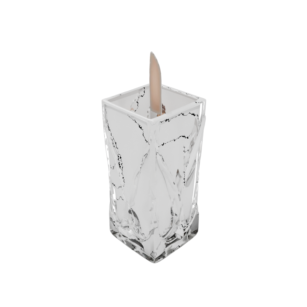 Crystal Organic Matchstick Holder — home decor 3D print model, STL