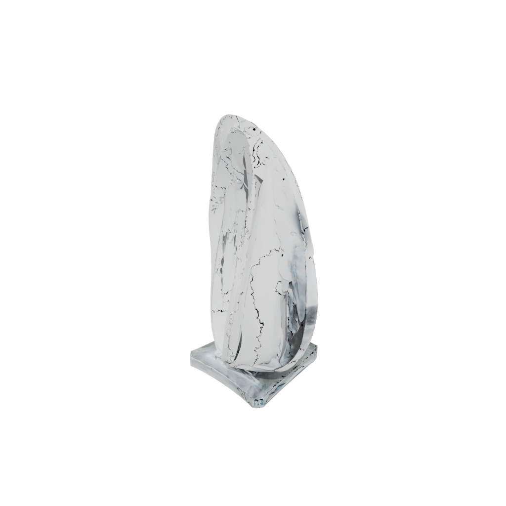 Crystal Organic Minimalist Photo Stand — home decor 3D print model, STL