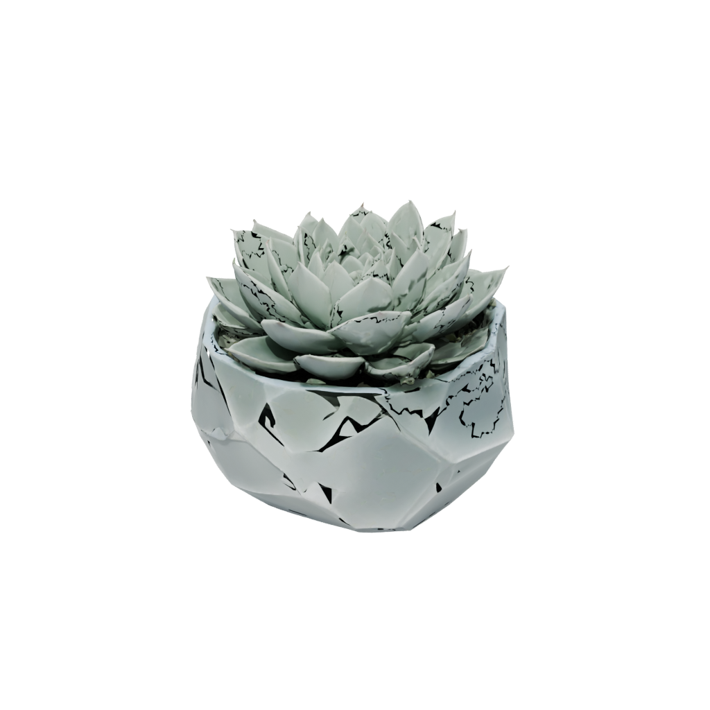 Crystal Organic Modern Succulent Planter — home decor 3D print model, STL