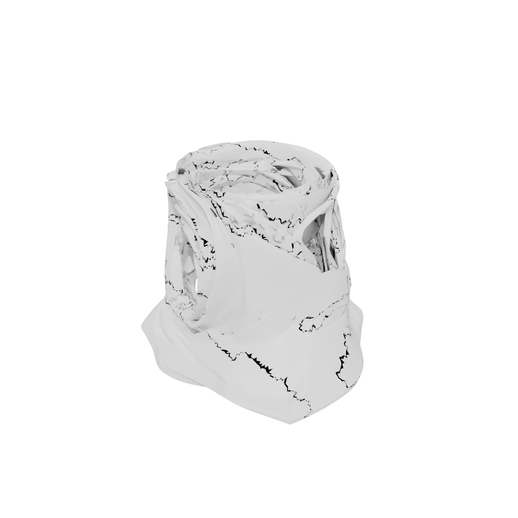 Crystal Organic Napkin Ring Set — home decor 3D print model, STL