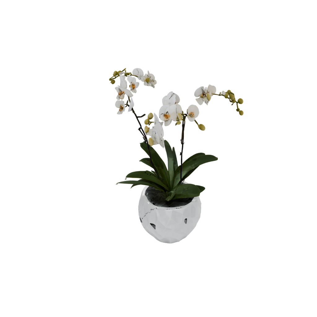 Crystal Organic Orchid Pot With Drainage — home decor 3D print model, STL