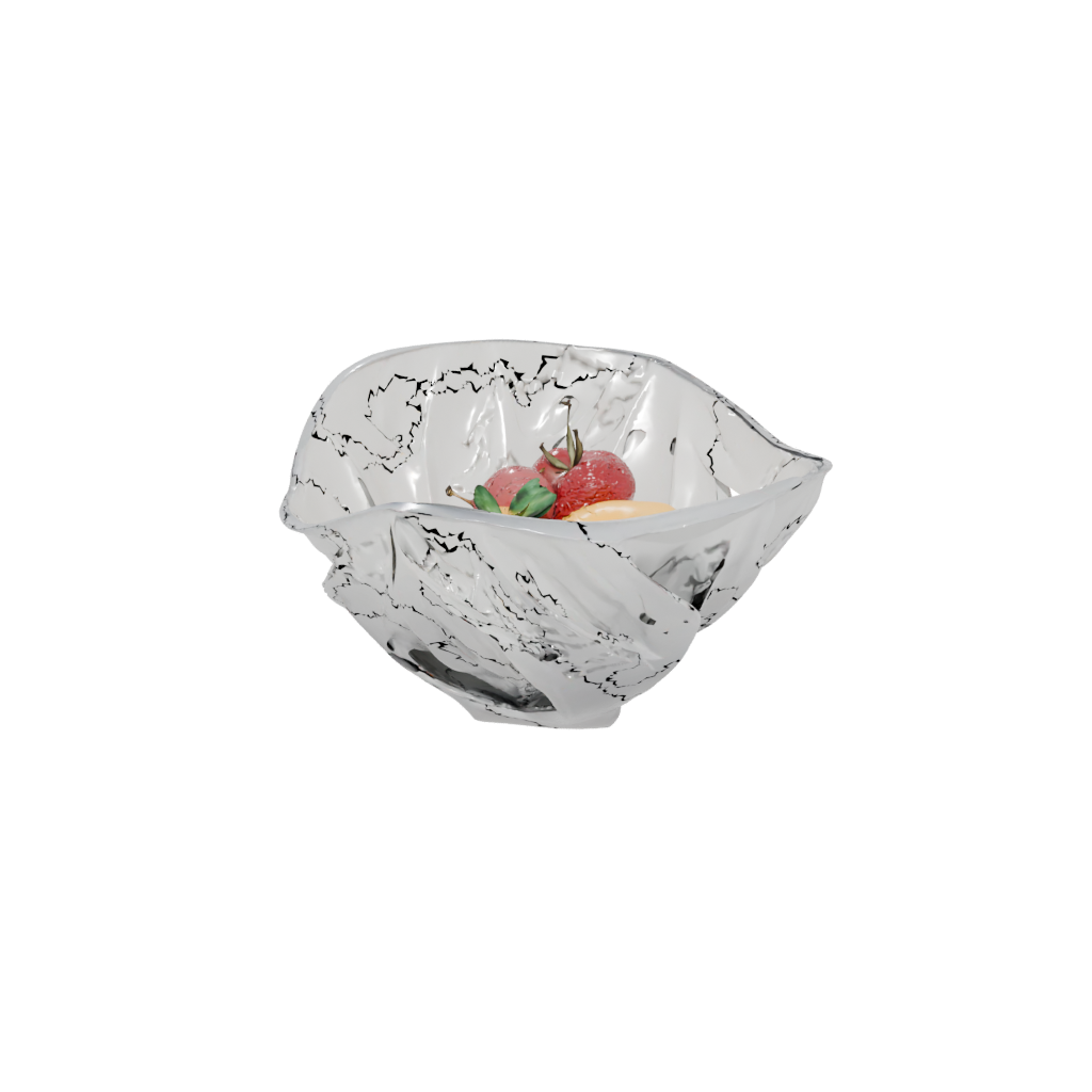 Crystal Organic Sculptural Fruit Bowl — home decor 3D print model, STL