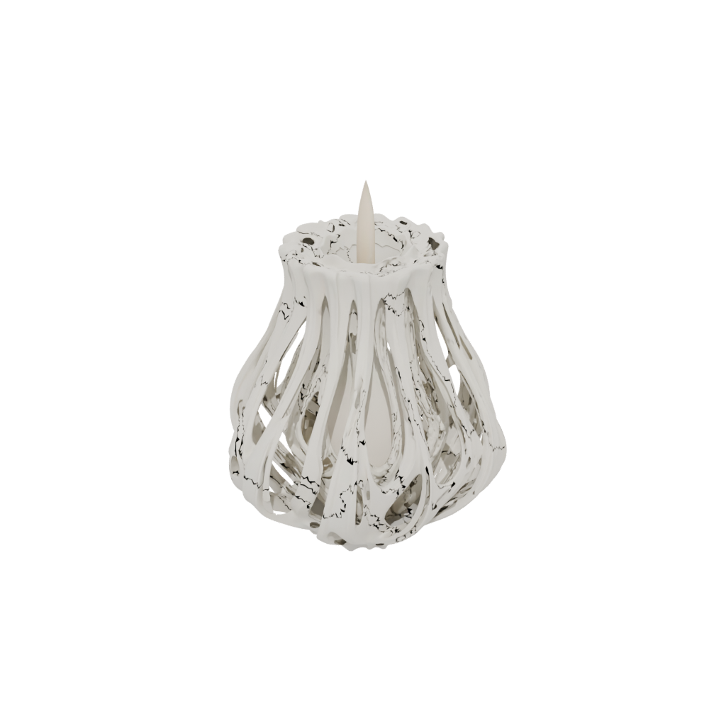 Crystal Organic Tealight Lantern — home decor 3D print model, STL