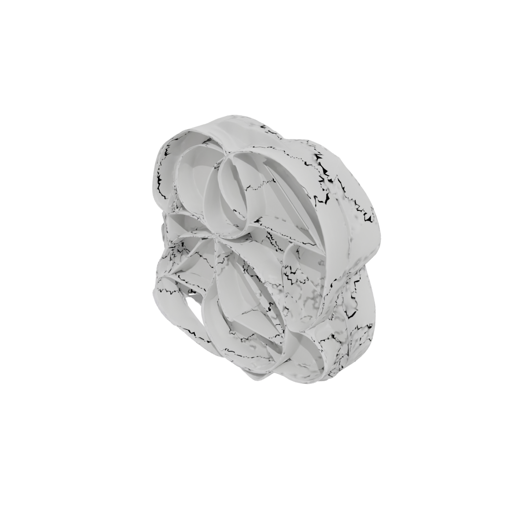 Crystal Organic Wall-Mounted Organizer — home decor 3D print model, STL