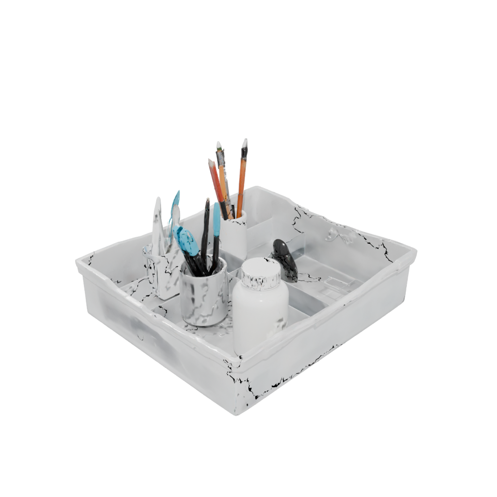Crystal Rustic Desk Tidy Tray