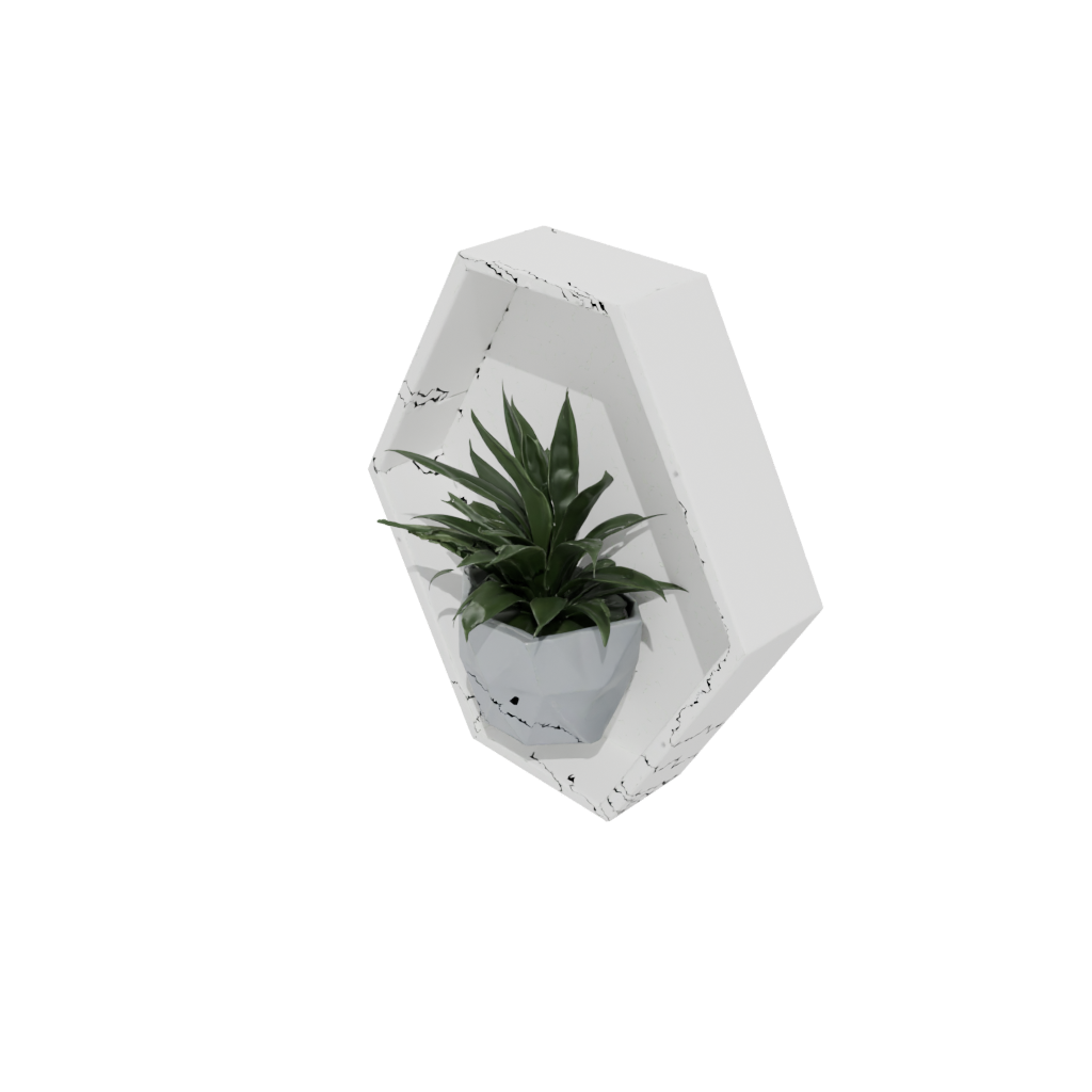 Crystal Rustic Hexagon Wall Planter