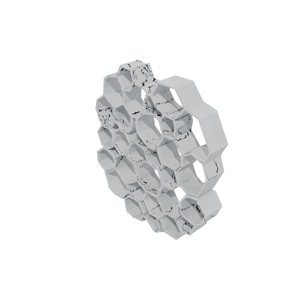 Crystal Rustic Honeycomb Shelf Module