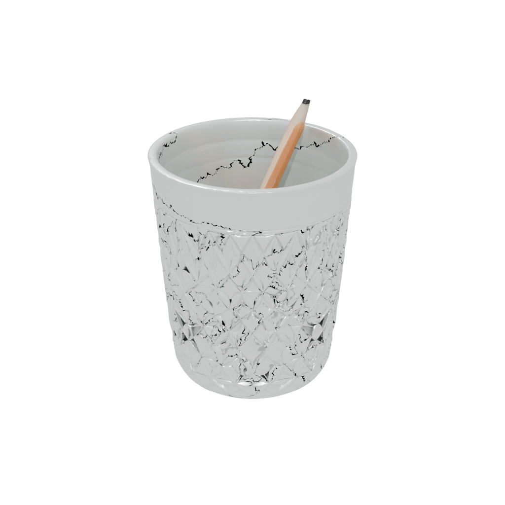 Crystal Rustic Lattice Pencil Cup