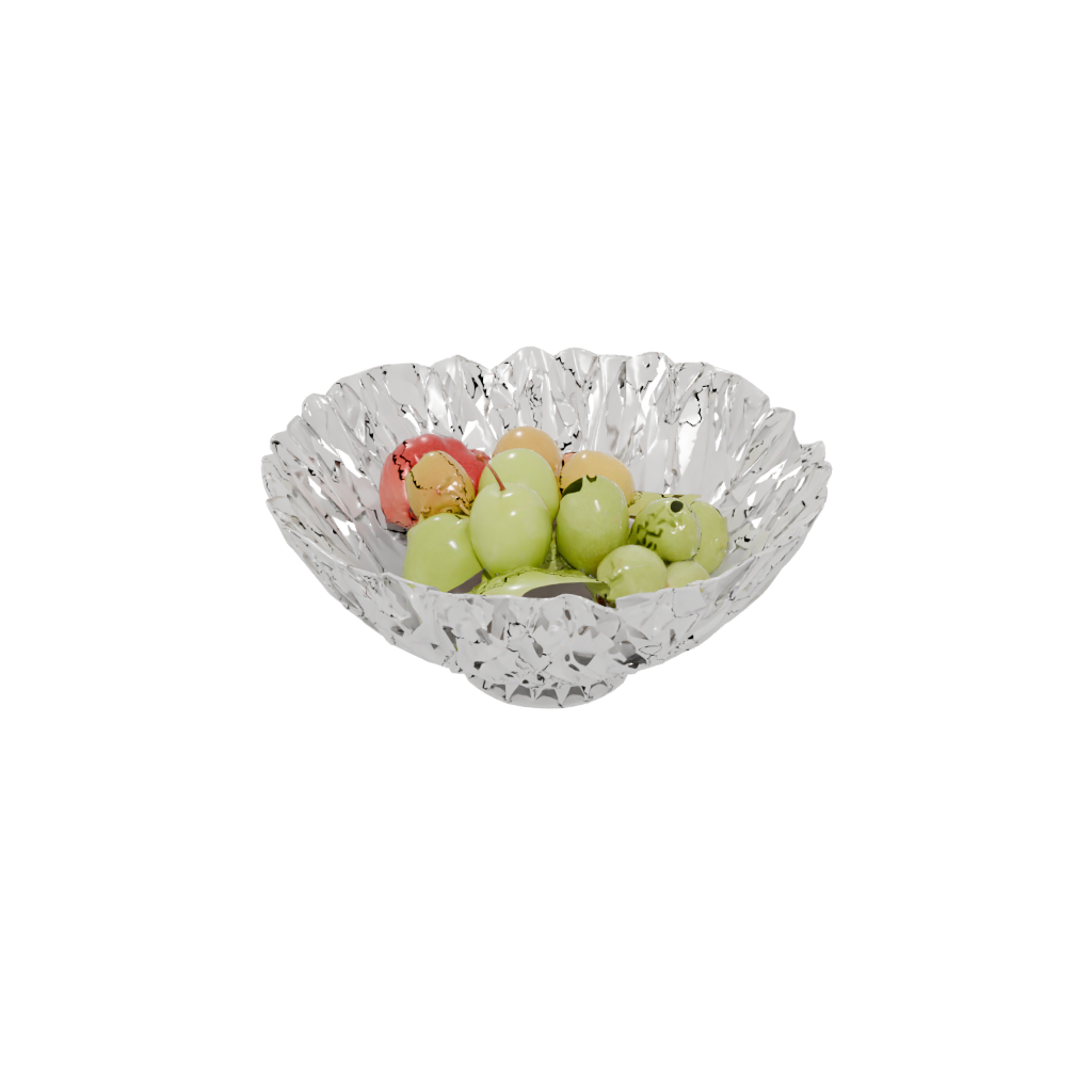 Crystal Rustic Sculptural Fruit Bowl
