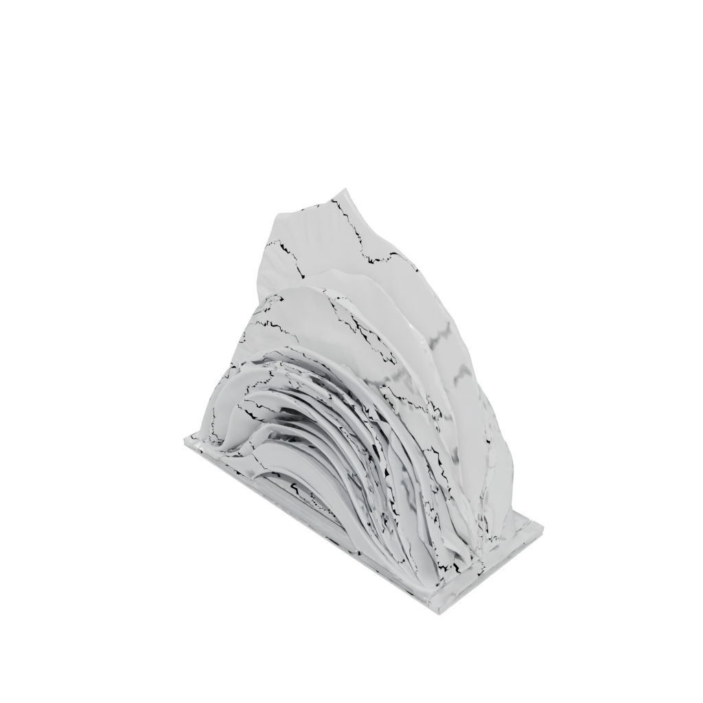 Crystal Rustic Wave-Form Napkin Holder