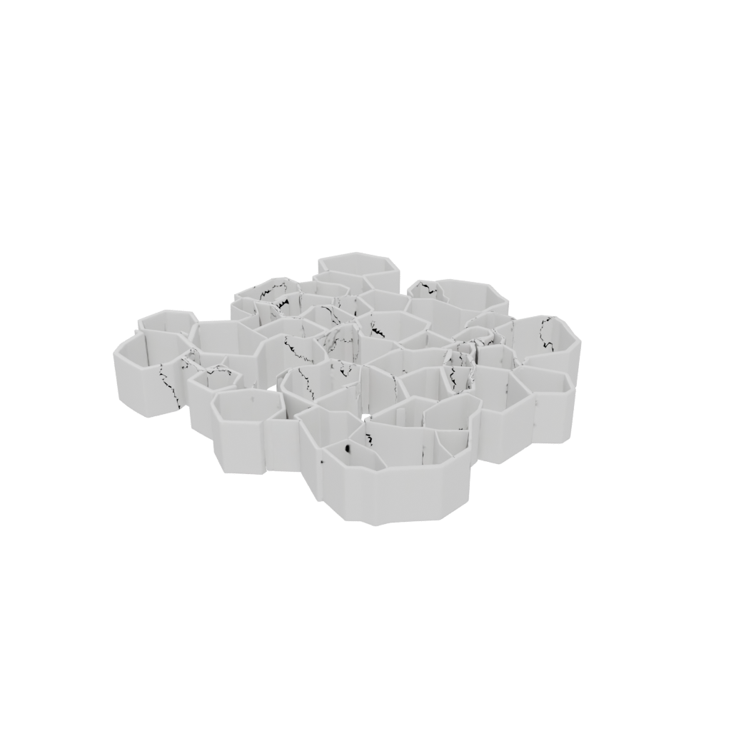 Galaxy Deco Honeycomb Shelf Module — home decor 3D print model, STL