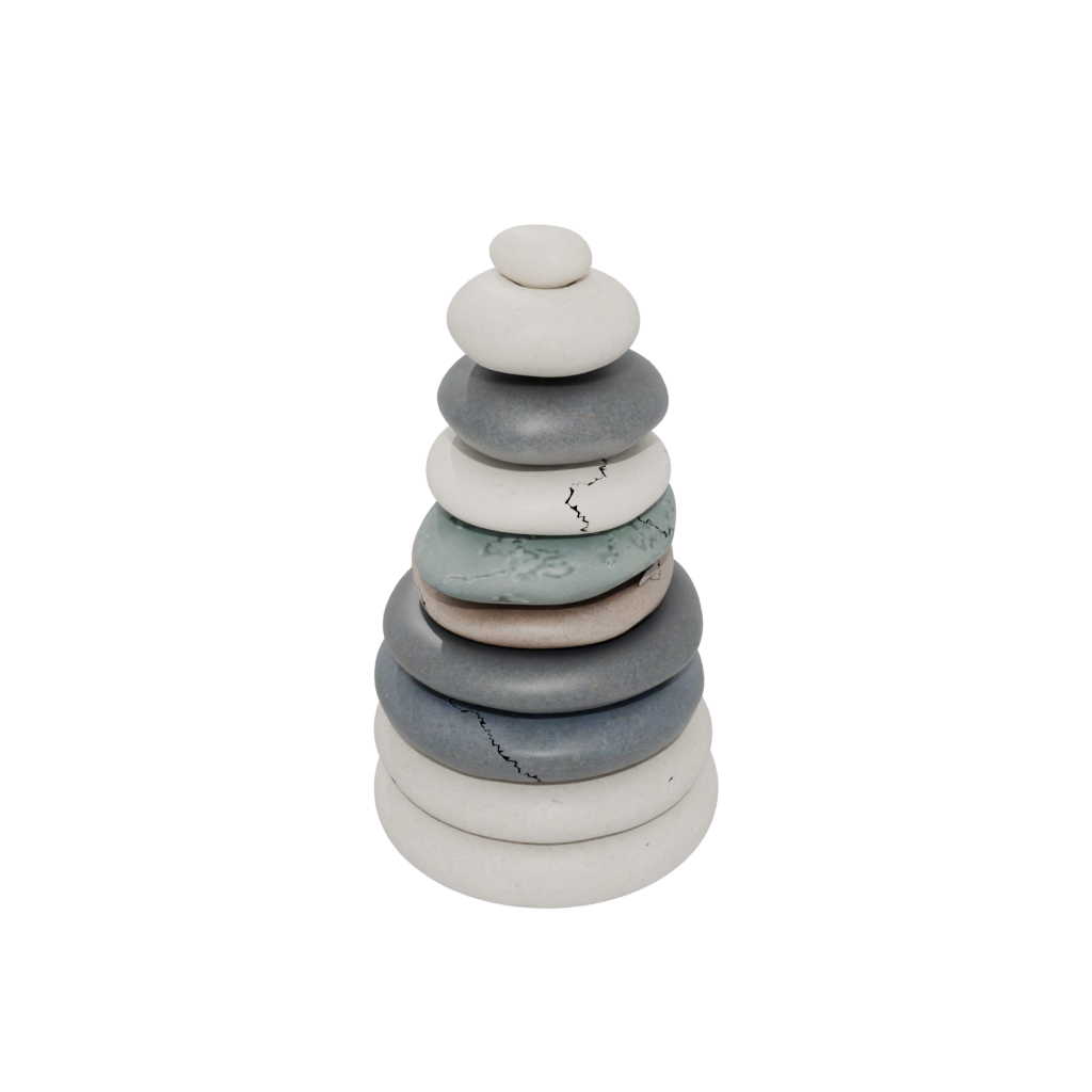 Galaxy Deco Pebble Stacking Sculpture — home decor 3D print model, STL