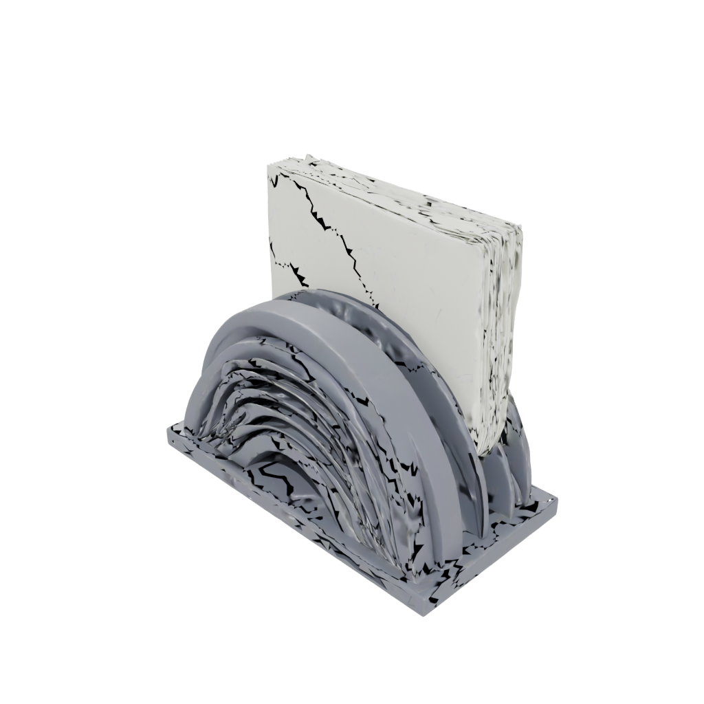 Galaxy Deco Wave-Form Napkin Holder — home decor 3D print model, STL