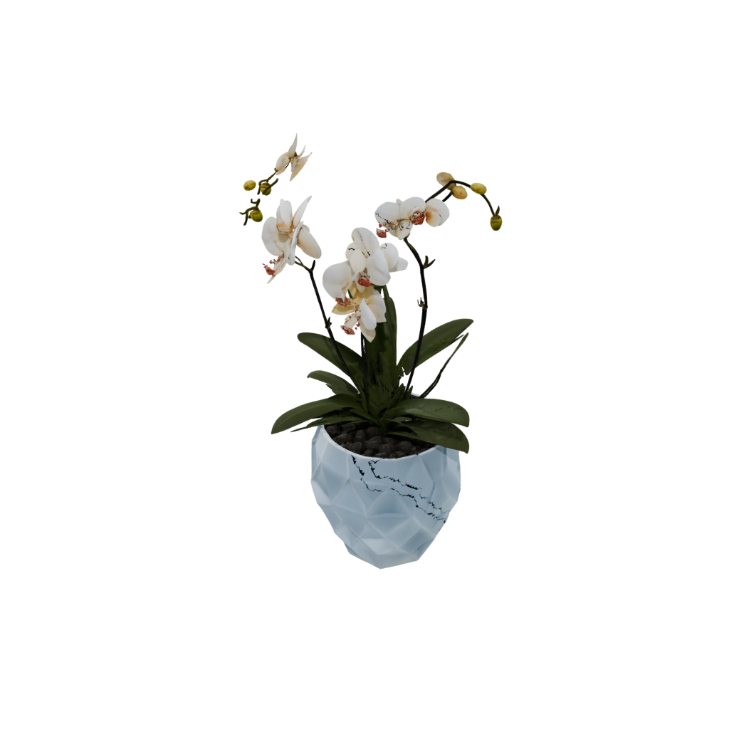 Galaxy Geometric Orchid Pot With Drainage — home decor 3D print model, STL