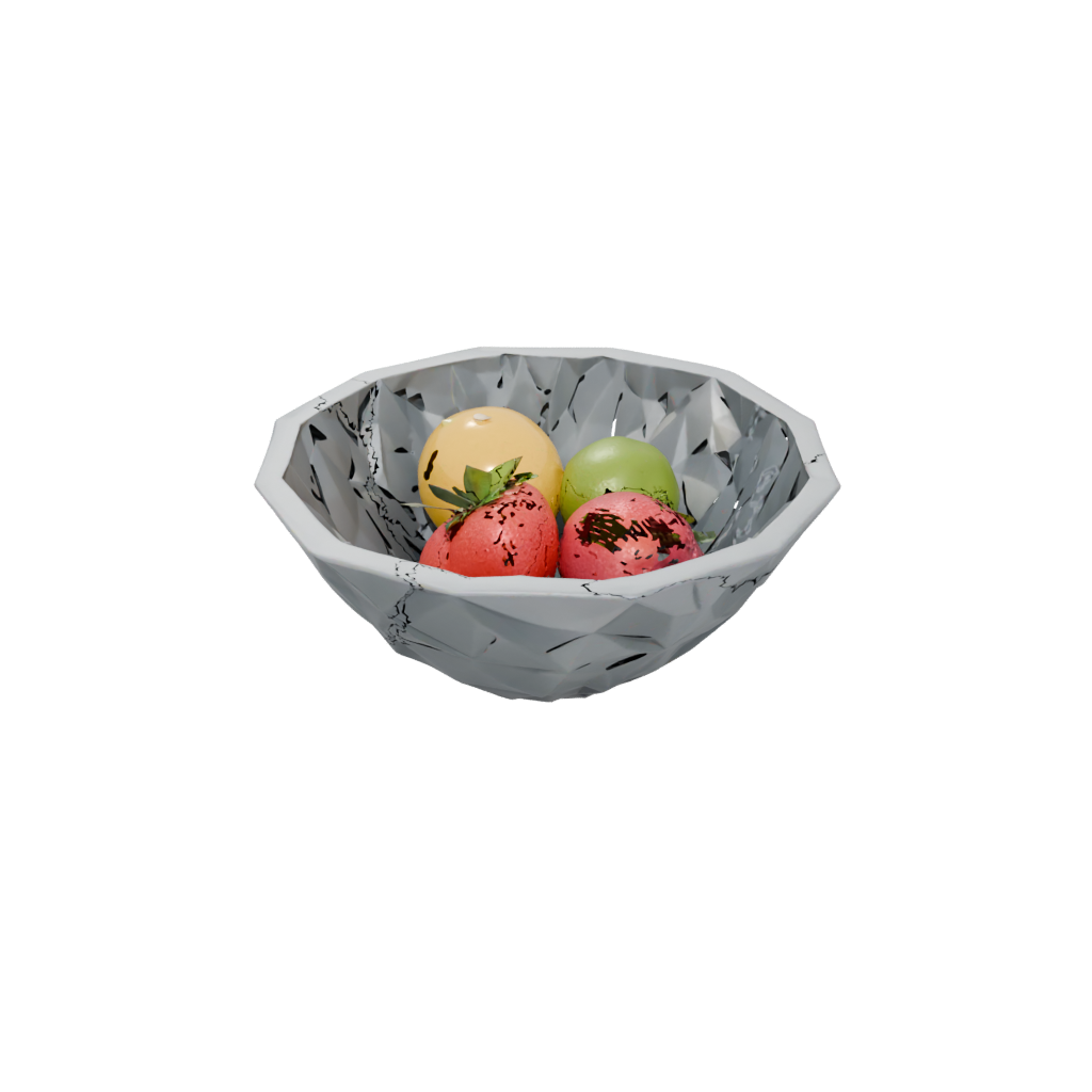 Galaxy Geometric Sculptural Fruit Bowl — home decor 3D print model, STL