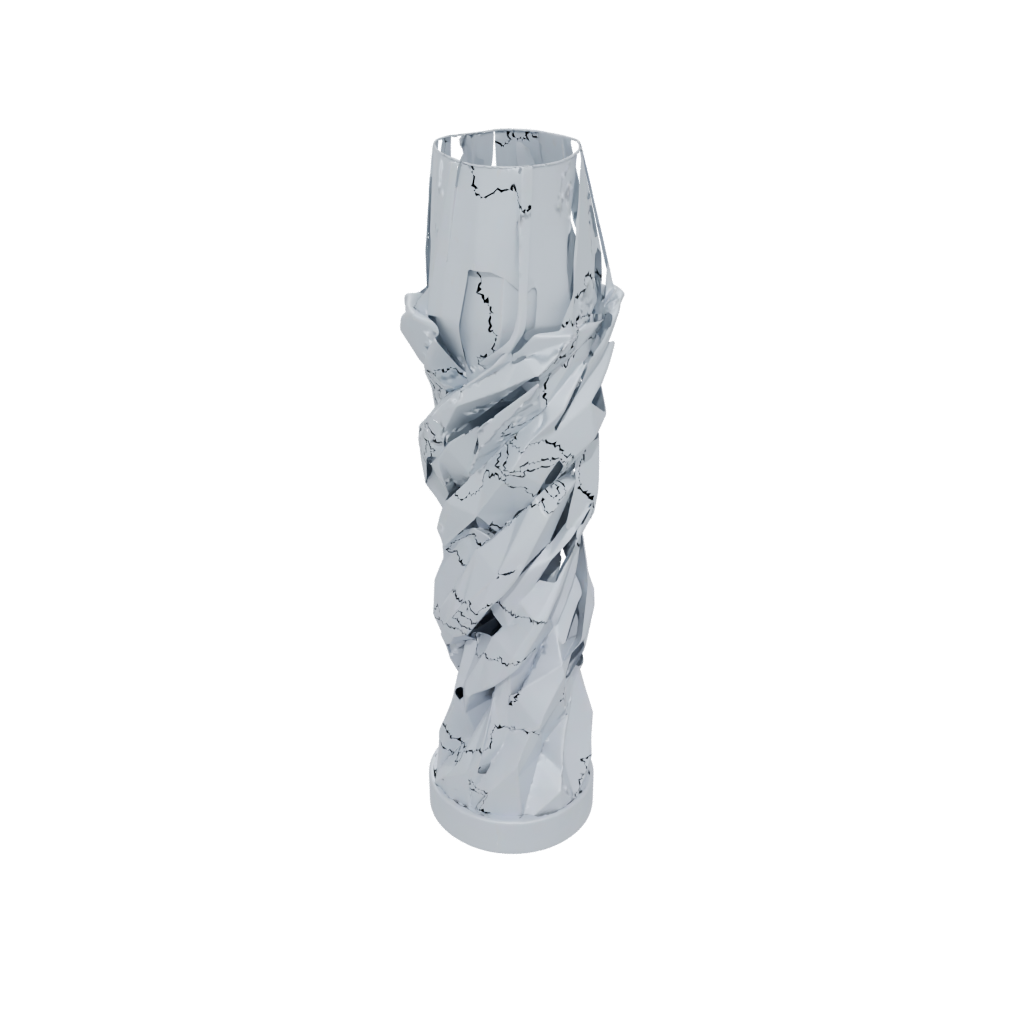 Galaxy Geometric Twisted Column Lamp Base — home decor 3D print model, STL