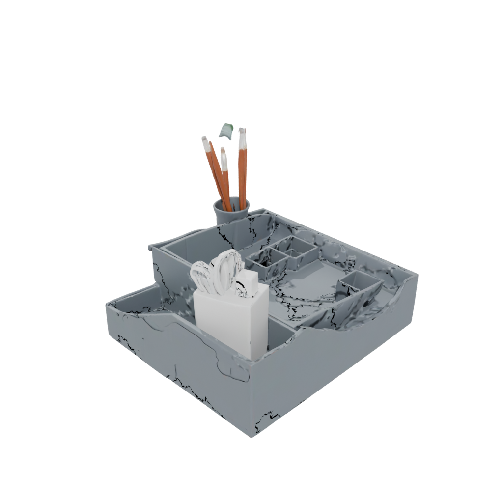 Galaxy Desk Tidy Tray — home decor 3D print model, STL
