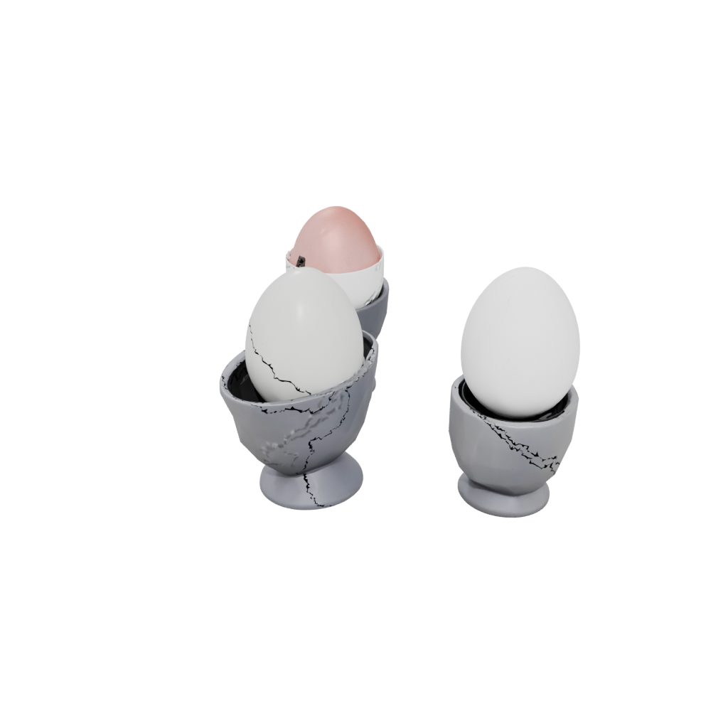 Galaxy Egg Cup Set — home decor 3D print model, STL