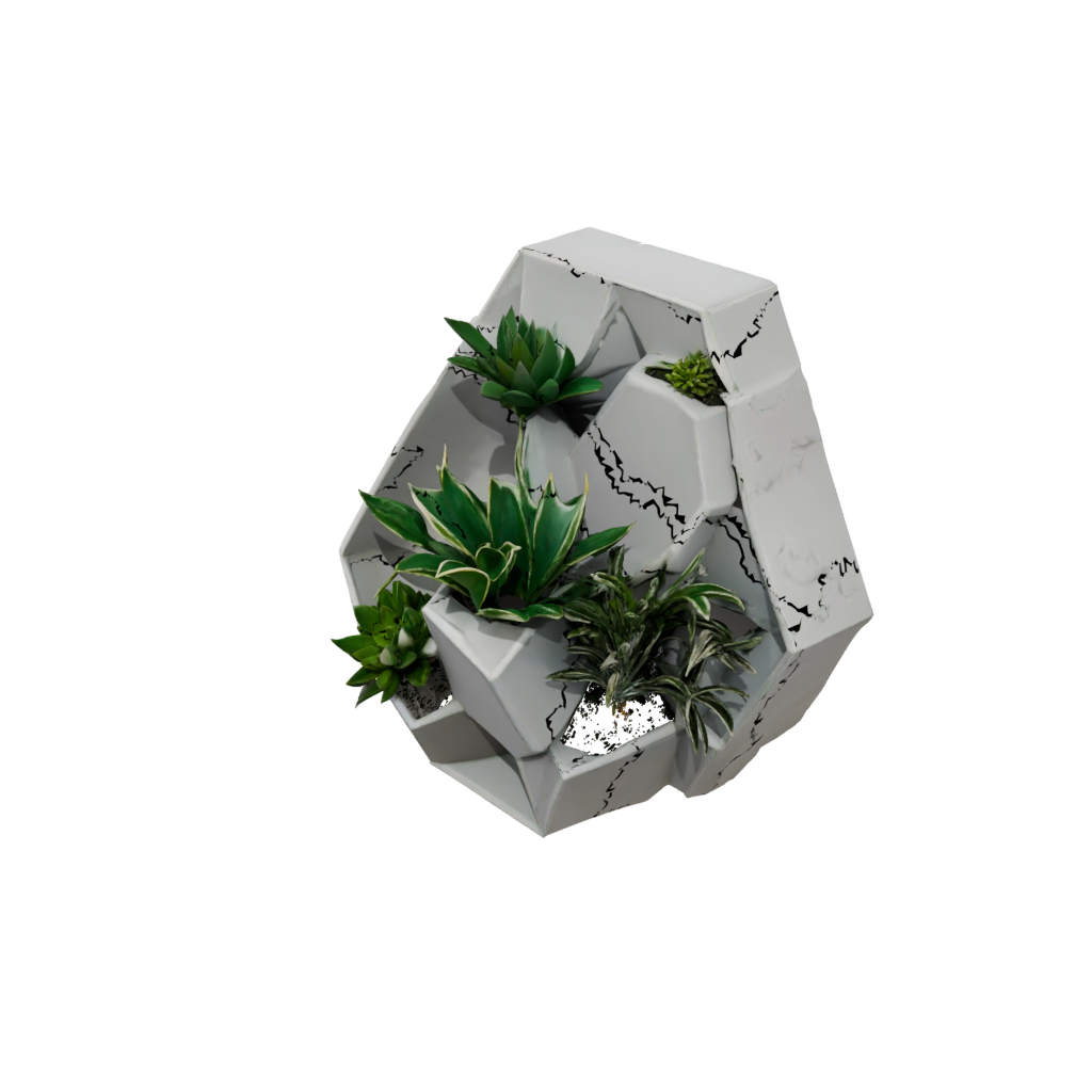 Galaxy Hexagon Wall Planter — home decor 3D print model, STL