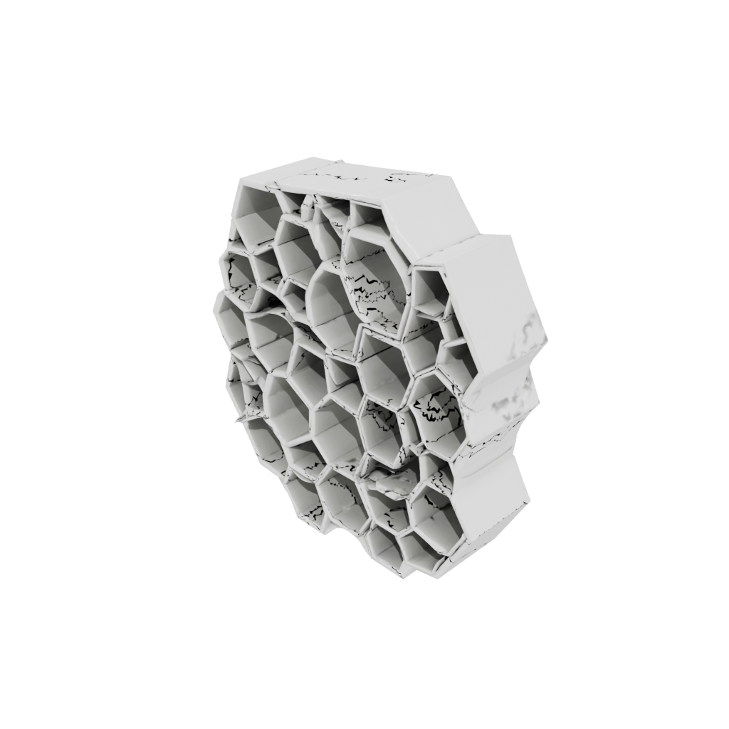 Galaxy Honeycomb Shelf Module — home decor 3D print model, STL