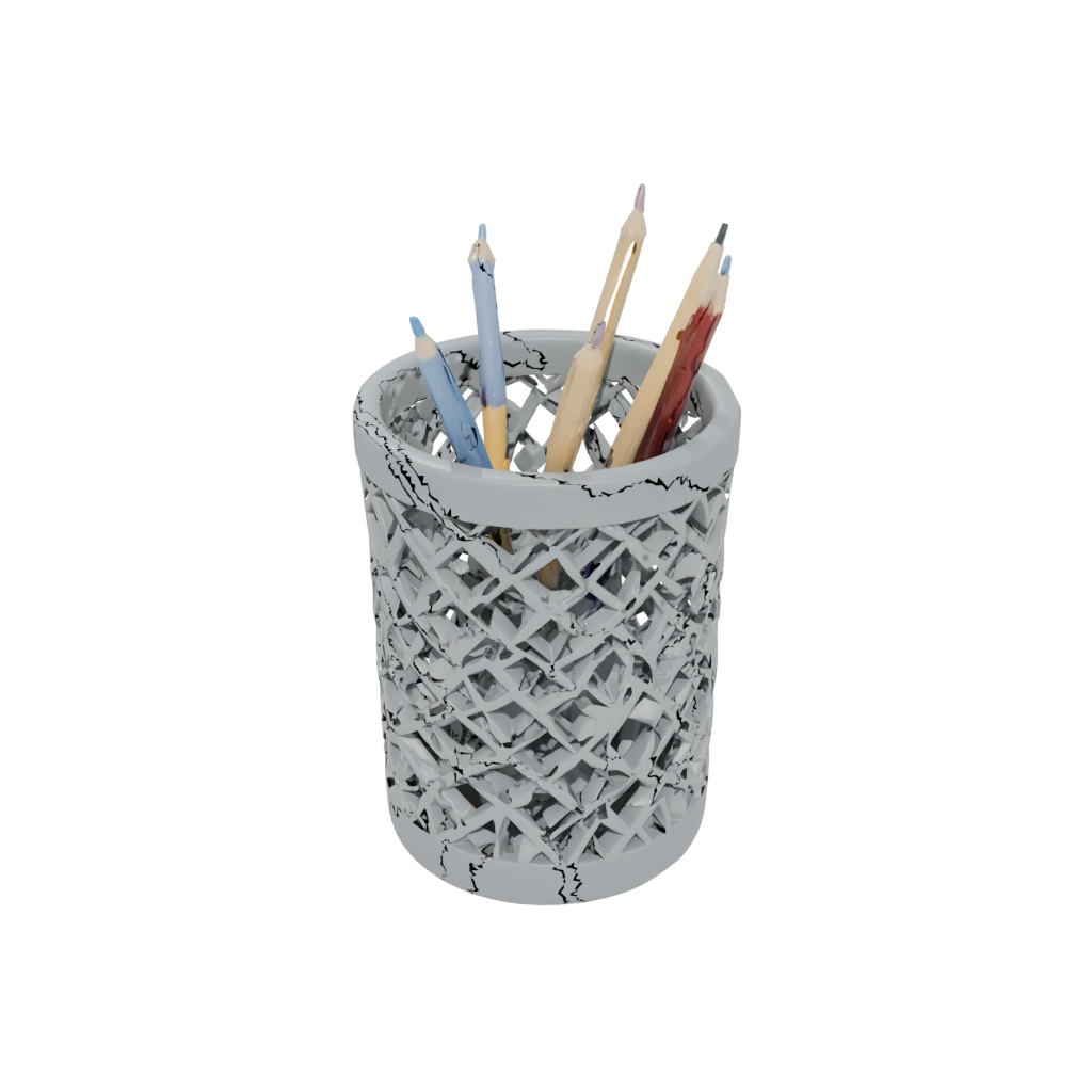Galaxy Lattice Pencil Cup — home decor 3D print model, STL