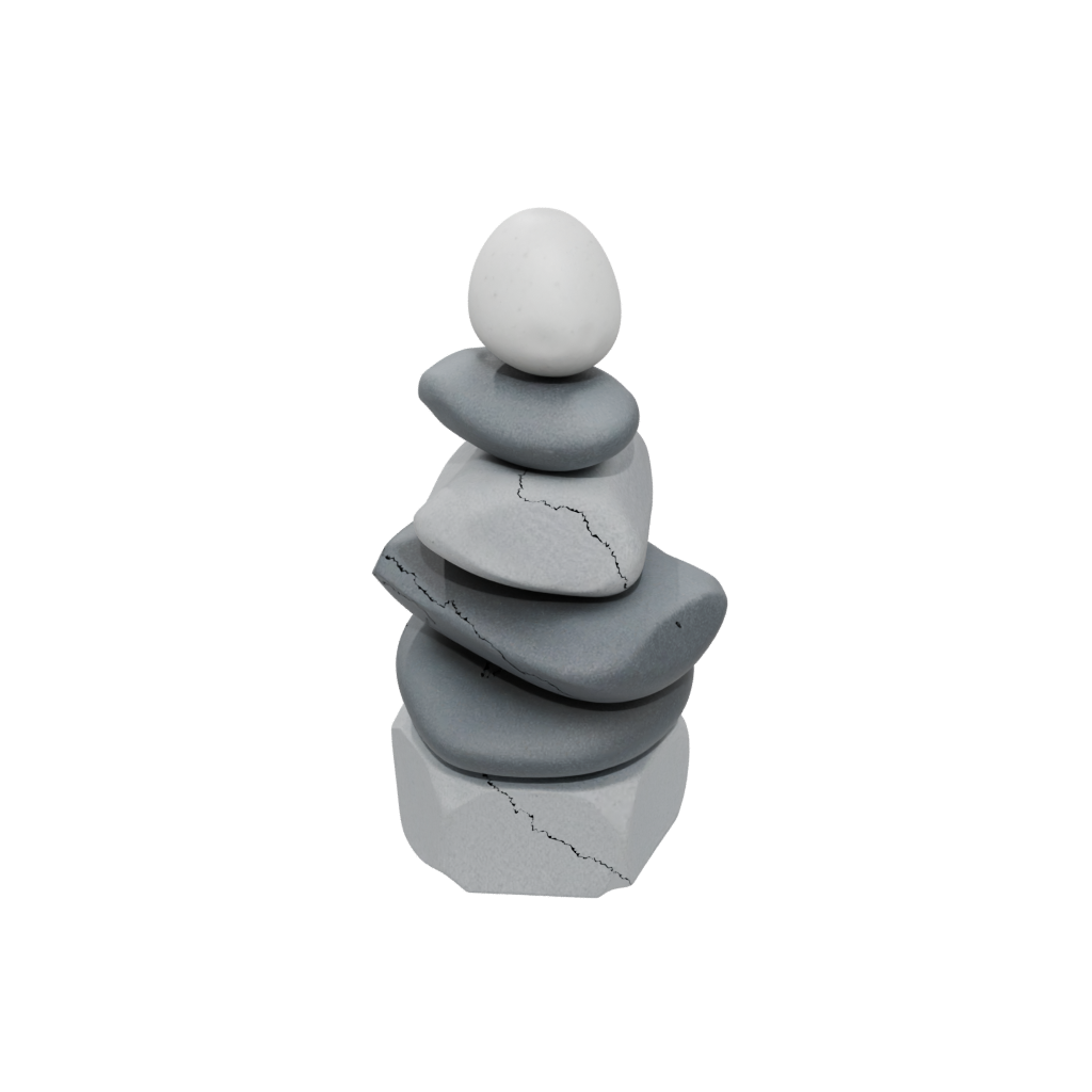 Galaxy Pebble Stacking Sculpture — home decor 3D print model, STL