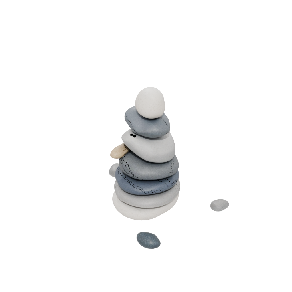 Galaxy Organic Pebble Stacking Sculpture