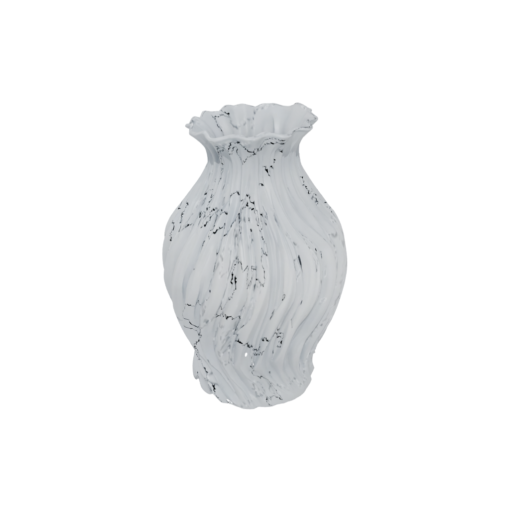 Galaxy Organic Vase With Twisted Ribs