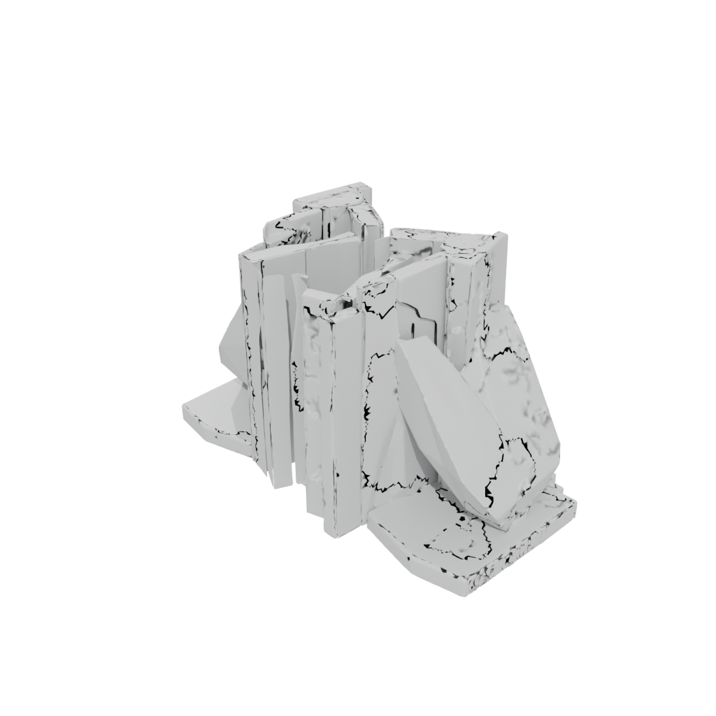 Geometric Low-Poly Bookend Pair
