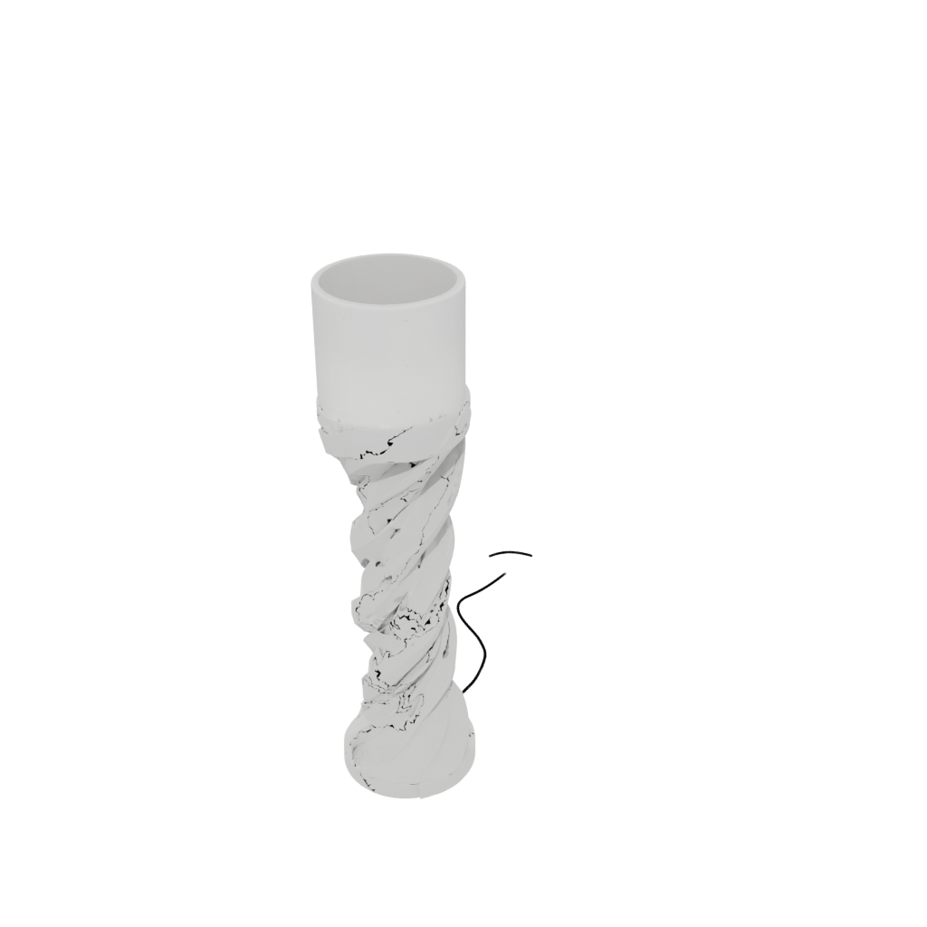 Geometric Twisted Column Lamp Base