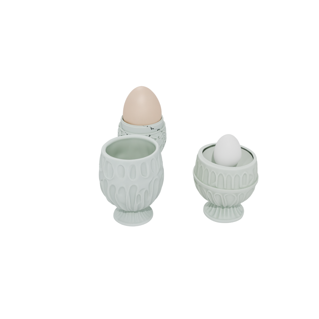 Glow Deco Egg Cup Set — home decor 3D print model, STL