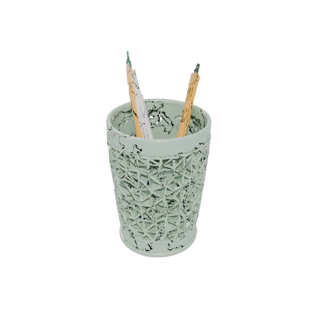 Glow Deco Lattice Pencil Cup — home decor 3D print model, STL