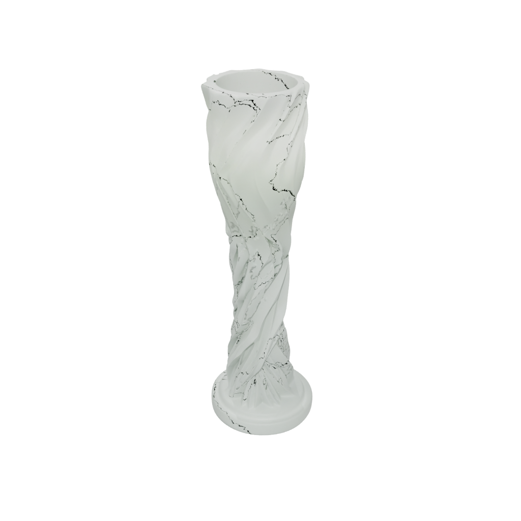 Glow Deco Twisted Column Lamp Base — home decor 3D print model, STL