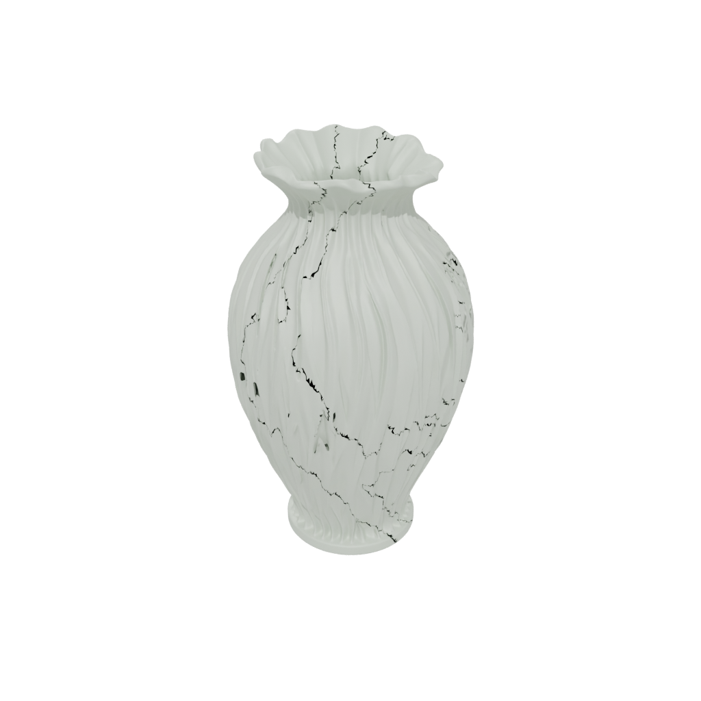 Glow Deco Vase With Twisted Ribs — home decor 3D print model, STL