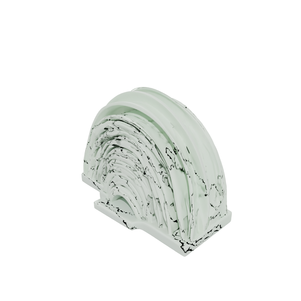 Glow Deco Wave-Form Napkin Holder — home decor 3D print model, STL