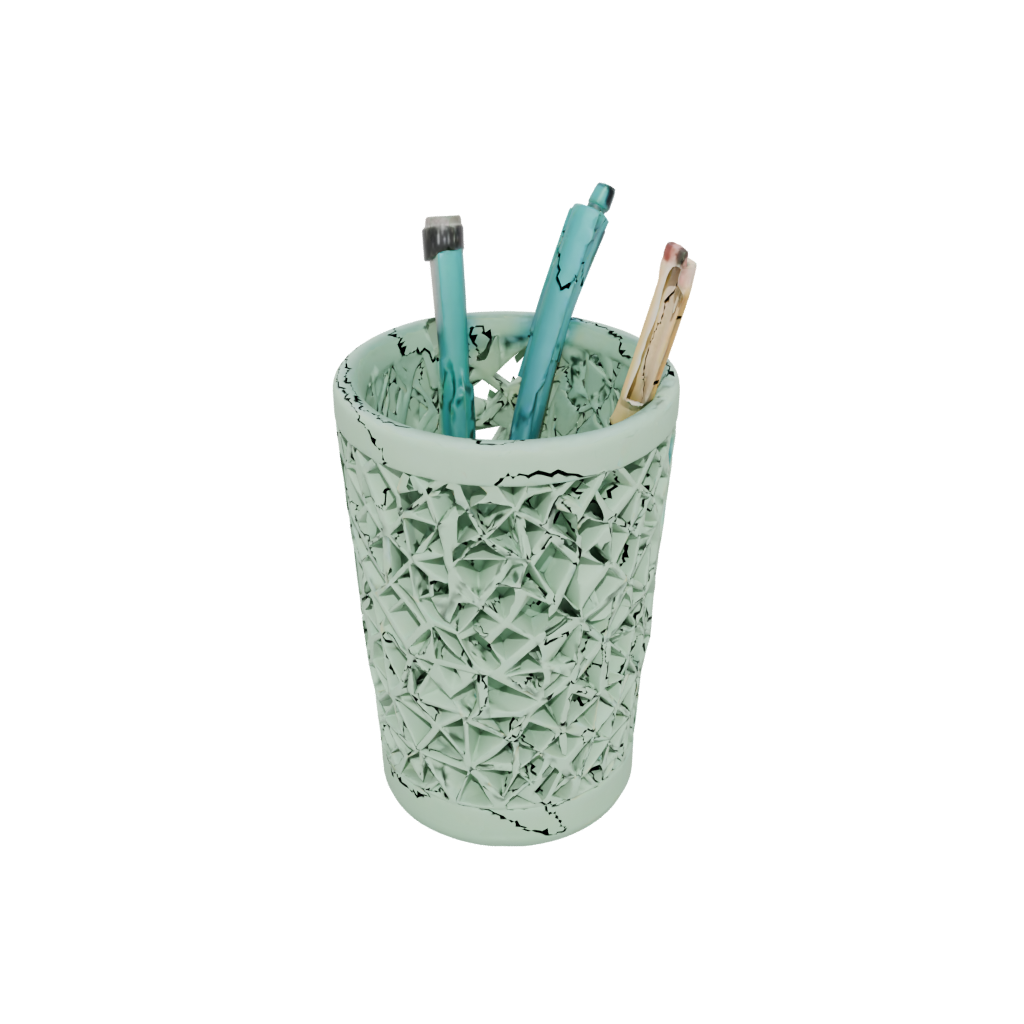 Glow Geometric Lattice Pencil Cup