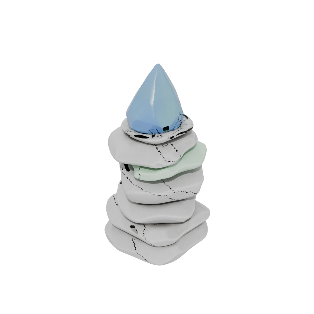 Glow Geometric Pebble Stacking Sculpture