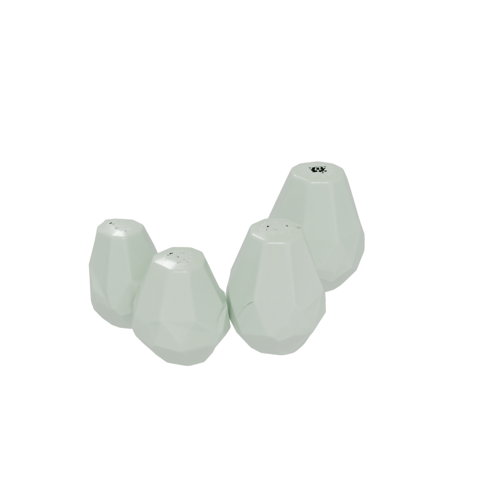 Glow Geometric Salt And Pepper Cellar Pair