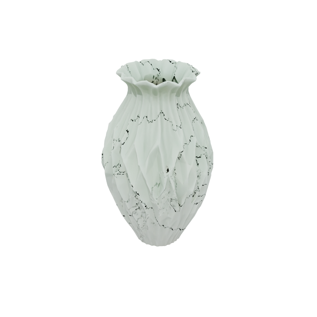 Glow Geometric Vase With Twisted Ribs