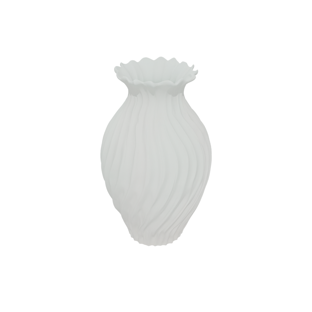 Glow Vase With Twisted Ribs