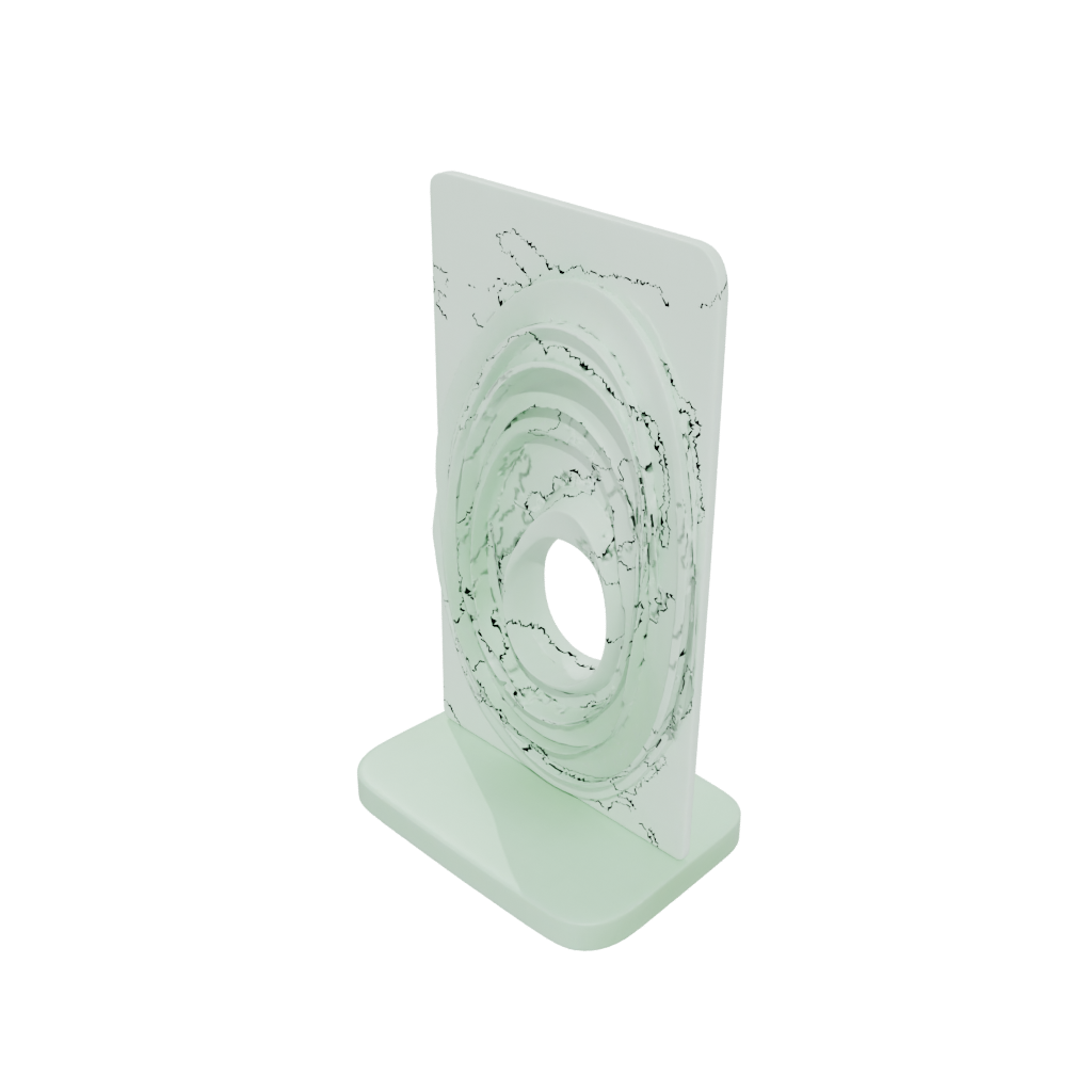Glow Organic Card Holder Stand — home decor 3D print model, STL