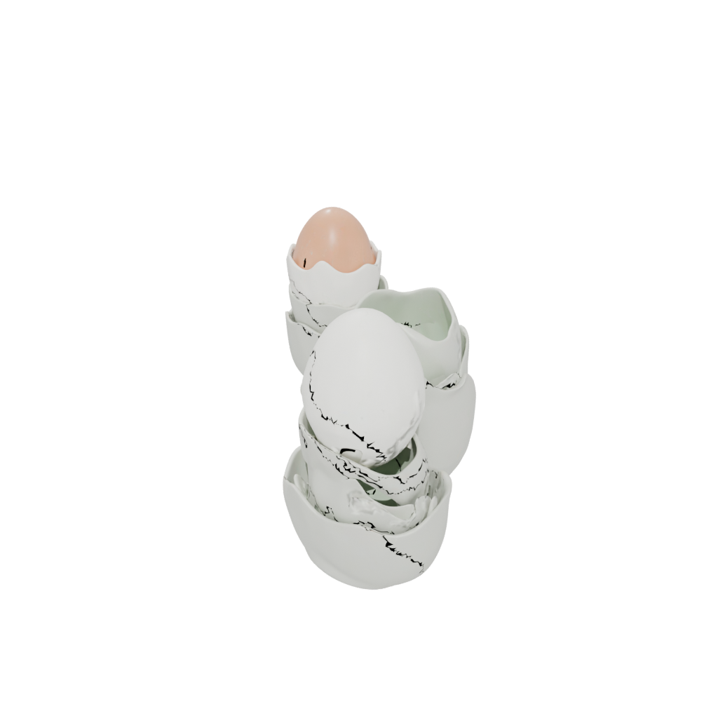 Glow Organic Egg Cup Set — home decor 3D print model, STL