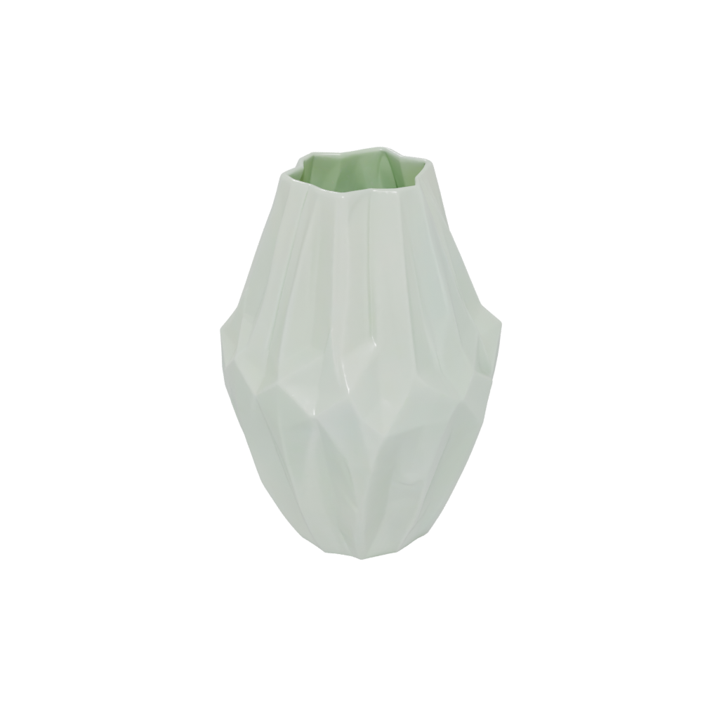 Glow Organic Geometric Faceted Vase — home decor 3D print model, STL