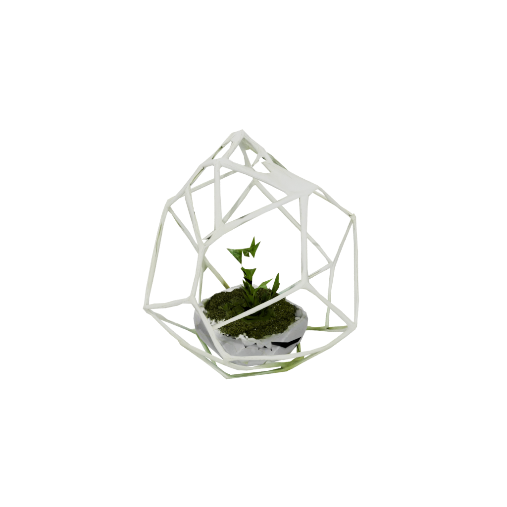 Glow Organic Geometric Terrarium Frame — home decor 3D print model, STL
