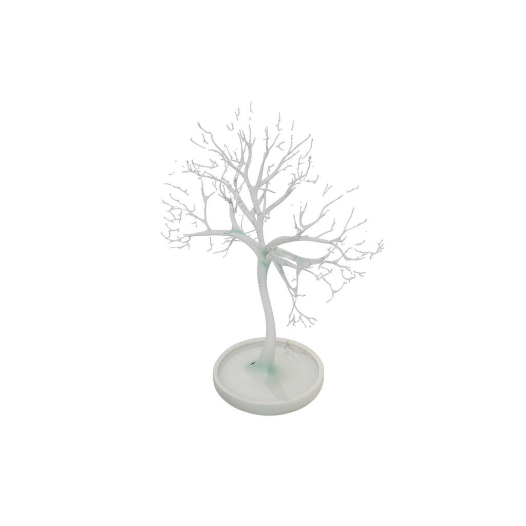 Glow Organic Jewelry Tree Stand — home decor 3D print model, STL