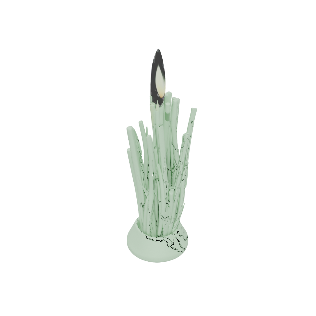 Glow Organic Matchstick Holder — home decor 3D print model, STL