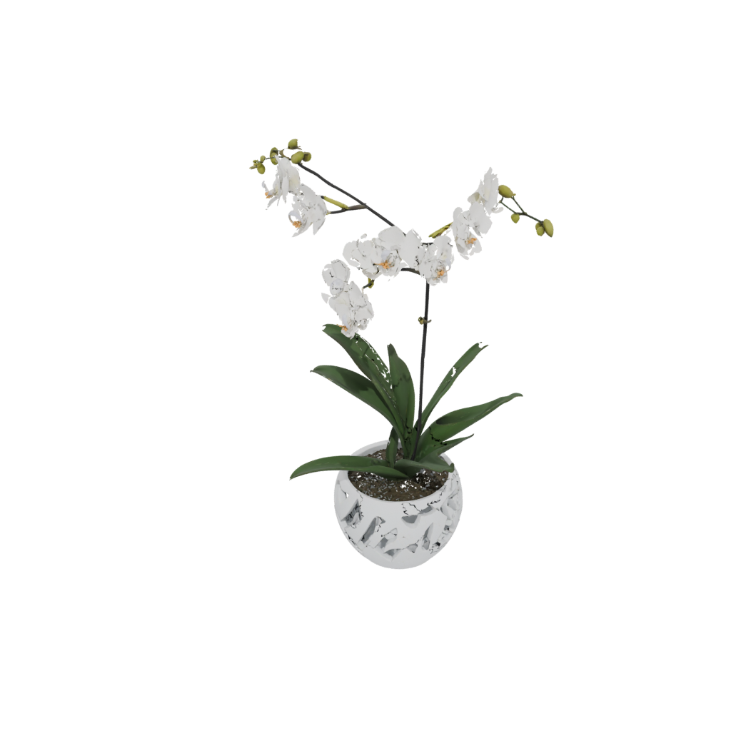 Glow Organic Orchid Pot With Drainage — home decor 3D print model, STL