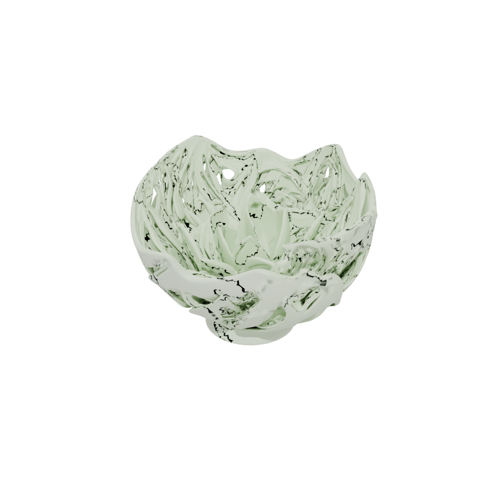 Glow Organic Potpourri Bowl — home decor 3D print model, STL