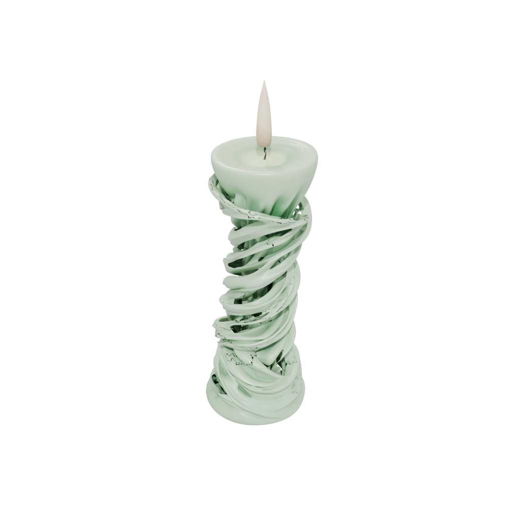 Glow Organic Spiral Candle Holder — home decor 3D print model, STL