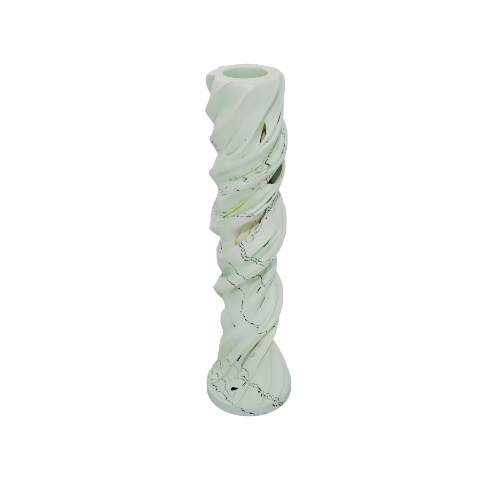 Glow Organic Twisted Column Lamp Base — home decor 3D print model, STL